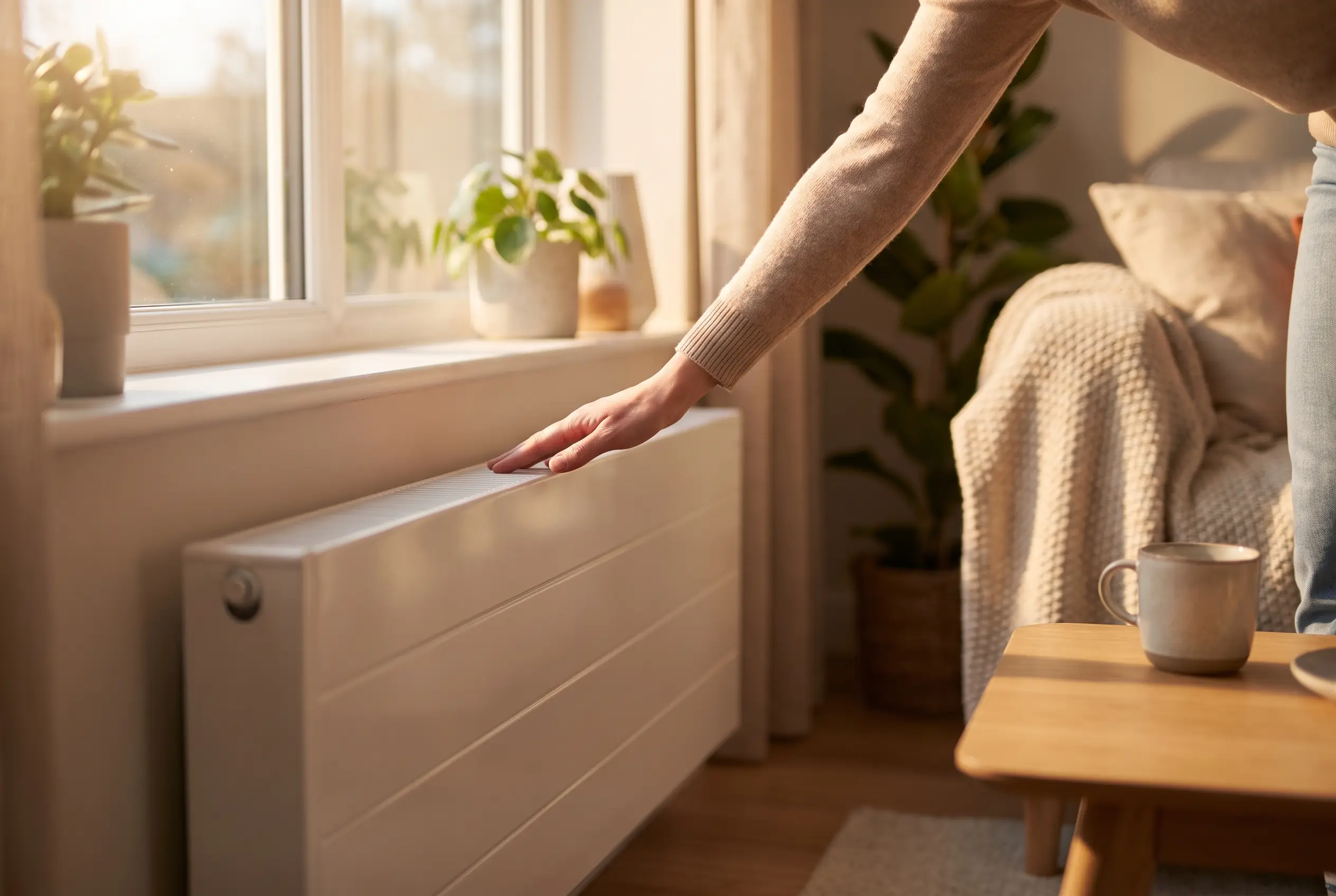 Warmer Heizkörper nach dem Notdienst-Einsatz